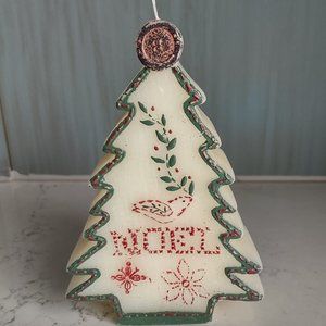 Noel/Joy Christmas Tree Candle